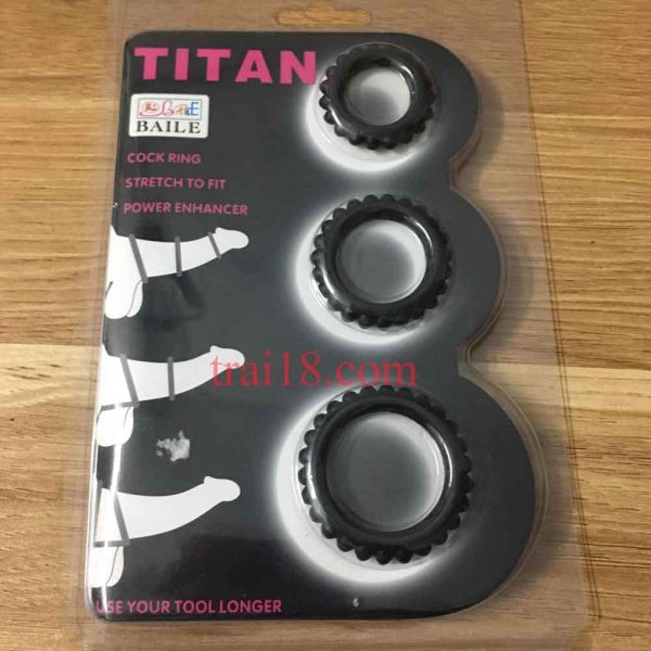 3 vòng đeo chống xuất tinh sớm chất liệu titan
