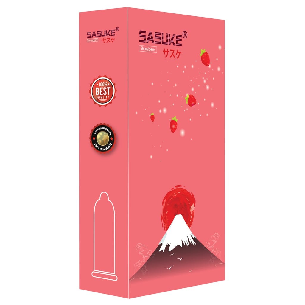 Bao cao su Sasuke hương Dâu siêu mỏng
