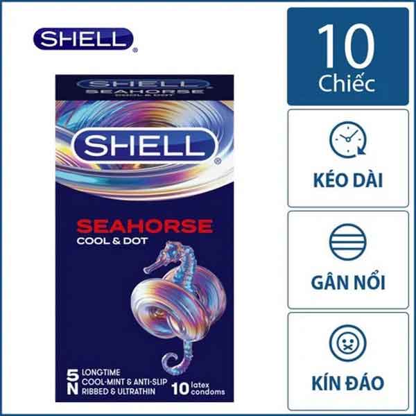 Bao cao su Shell SeaHorse Cool & Dot