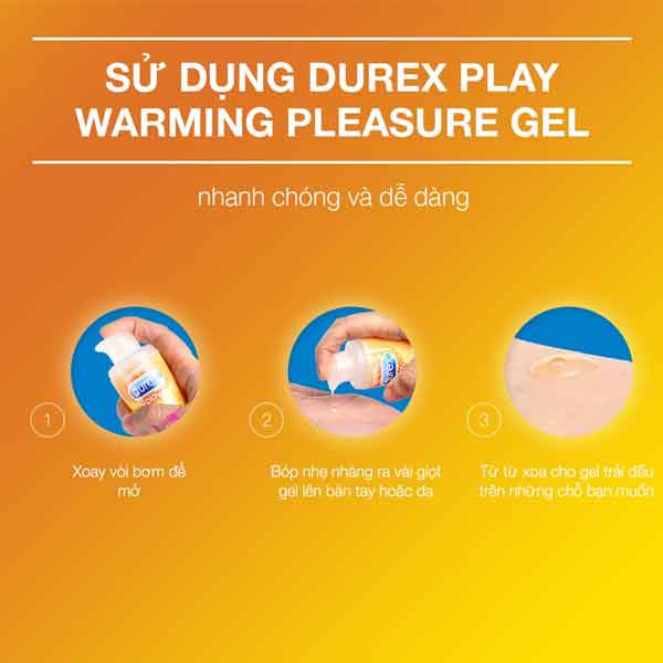 Cách sử dụng Gel bôi trơn ấm nóng Durex Warnming